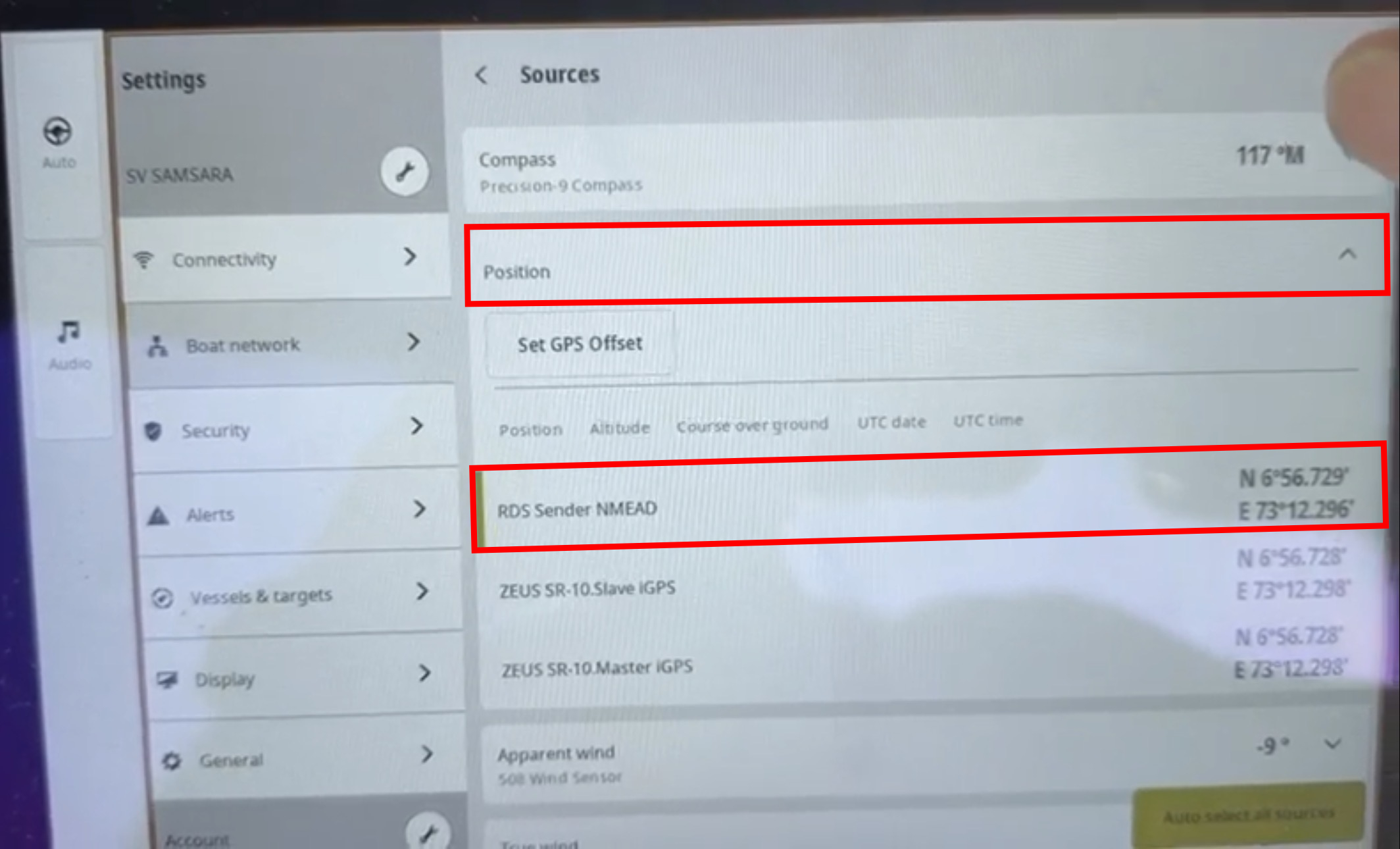 IMAGE: B&G ZEUS SR-10 - Position > RDS Sender NMEAD