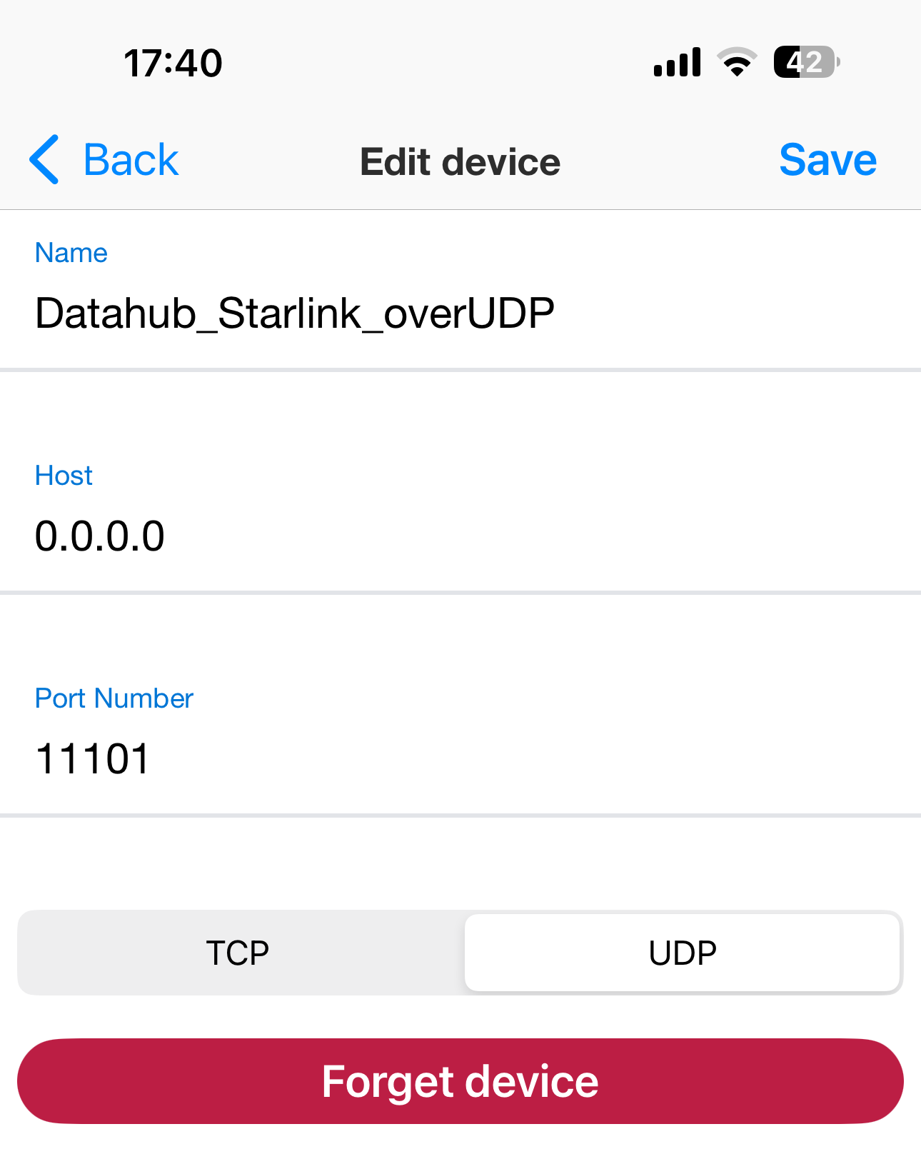IMAGE: Navionics – Pairing Datahub using UDP