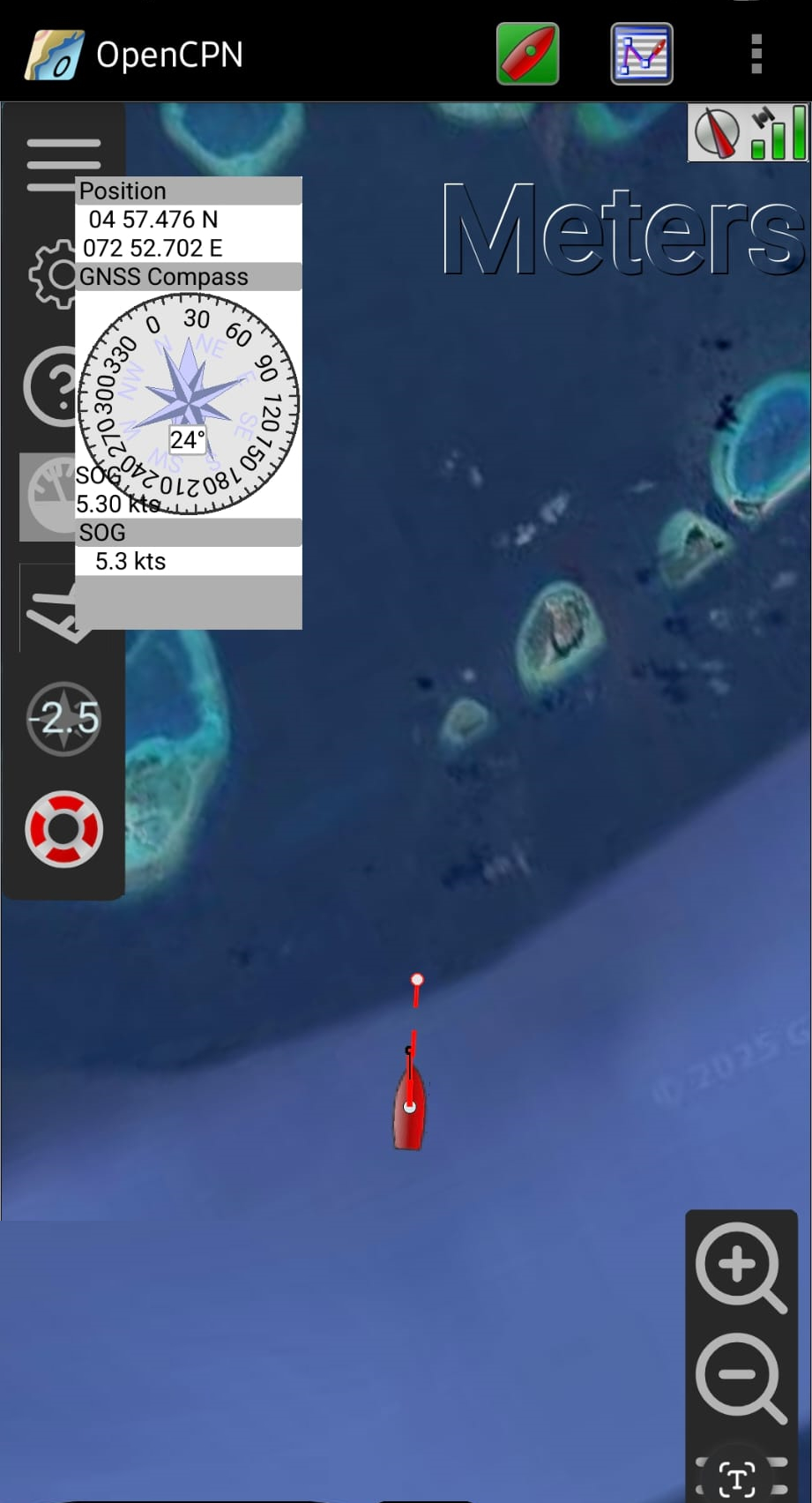IMAGE: OpenCPN - Navigating using Startlink Positioning over Datahub